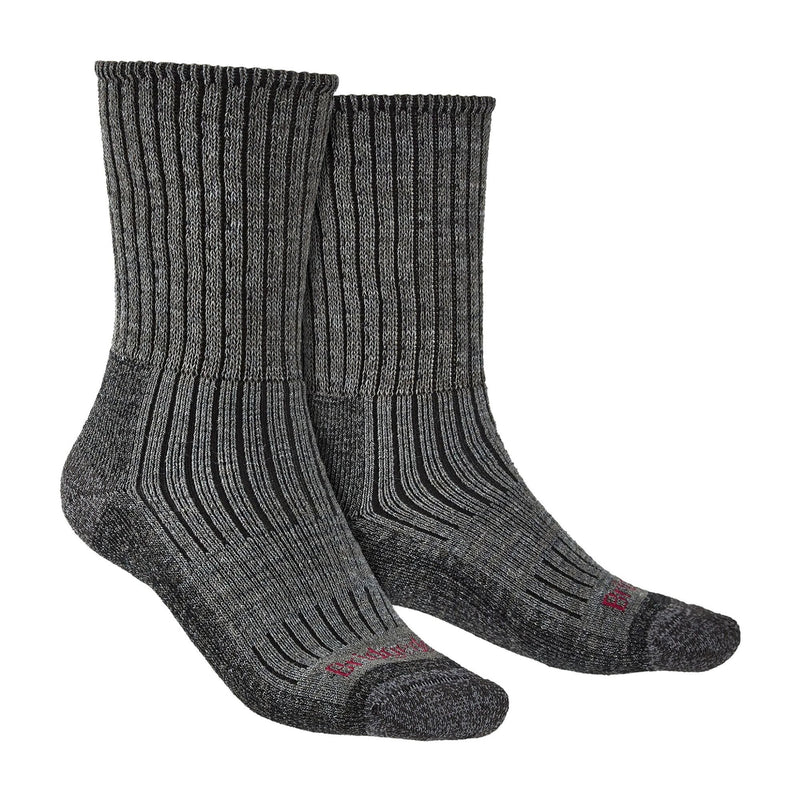 1 Pack Mens Hiking Midweight Merino Wool Cushioned Boot Socks