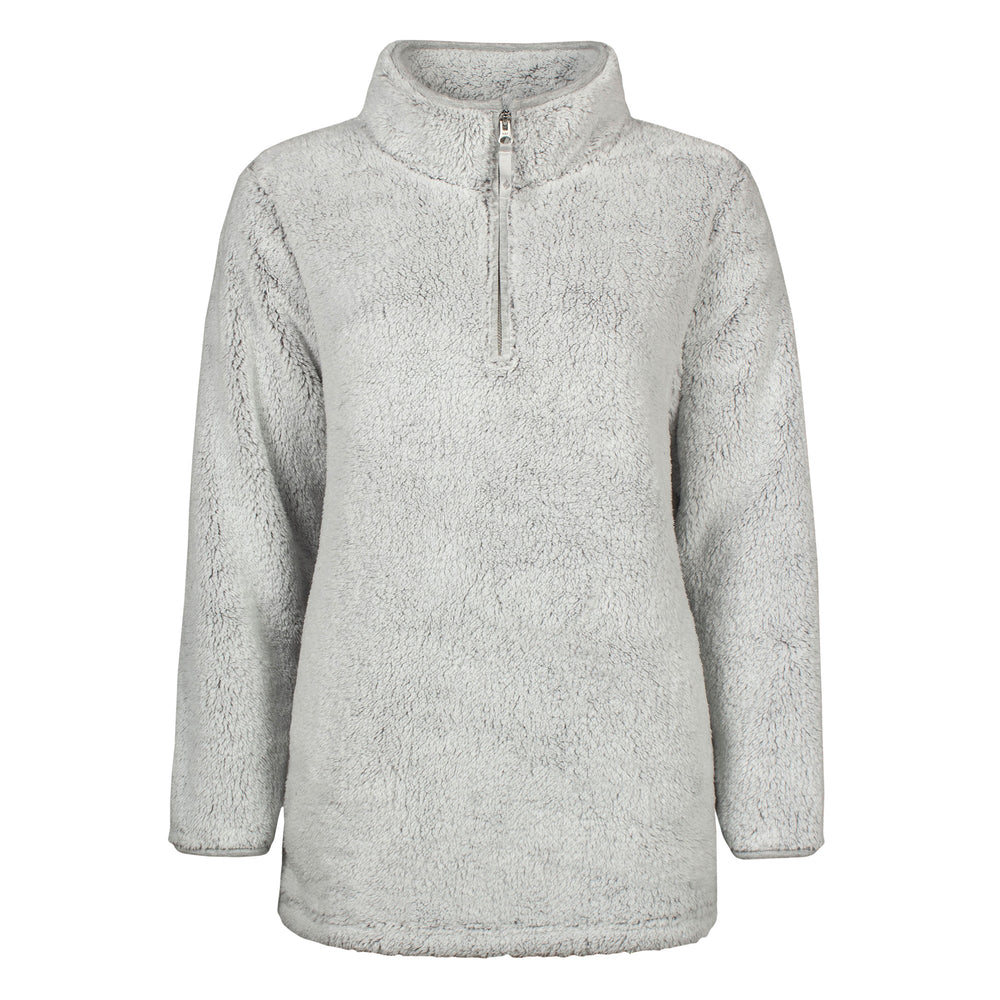 Ladies Thermal Soft Teddy Bear Fleece 1/4 Zip Hoodie Top for Winter