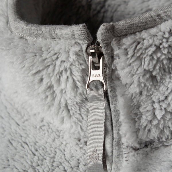 Ladies Thermal Soft Teddy Bear Fleece 1/4 Zip Hoodie Top for Winter
