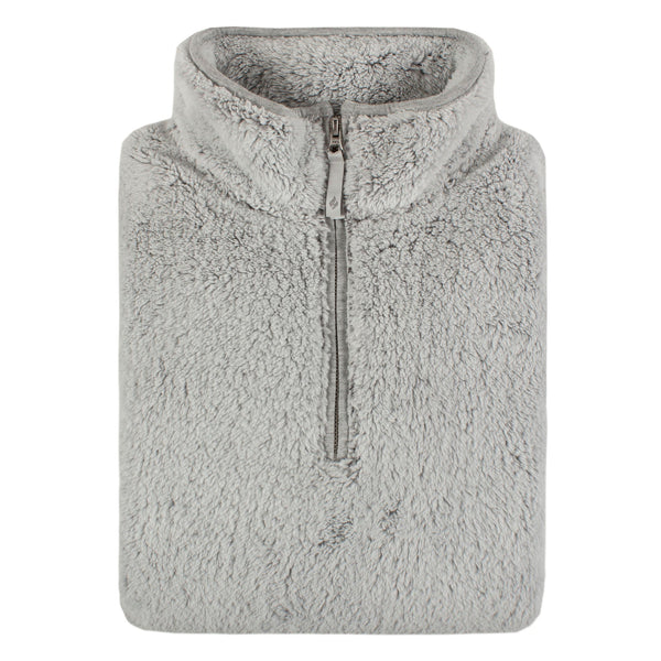 Ladies Thermal Soft Teddy Bear Fleece 1/4 Zip Hoodie Top for Winter