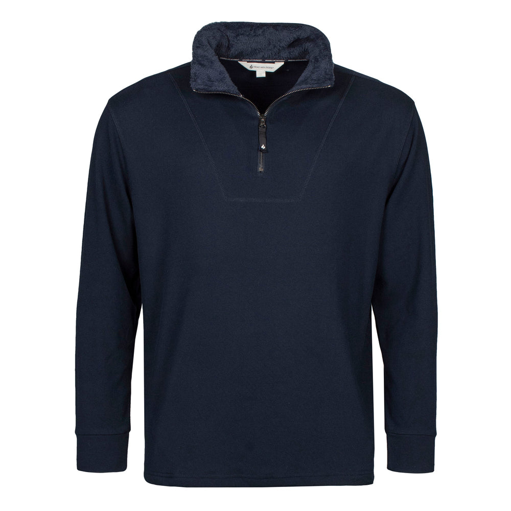 Mens Thermal Soft 1/4 Zip Top Fleece with High Collar