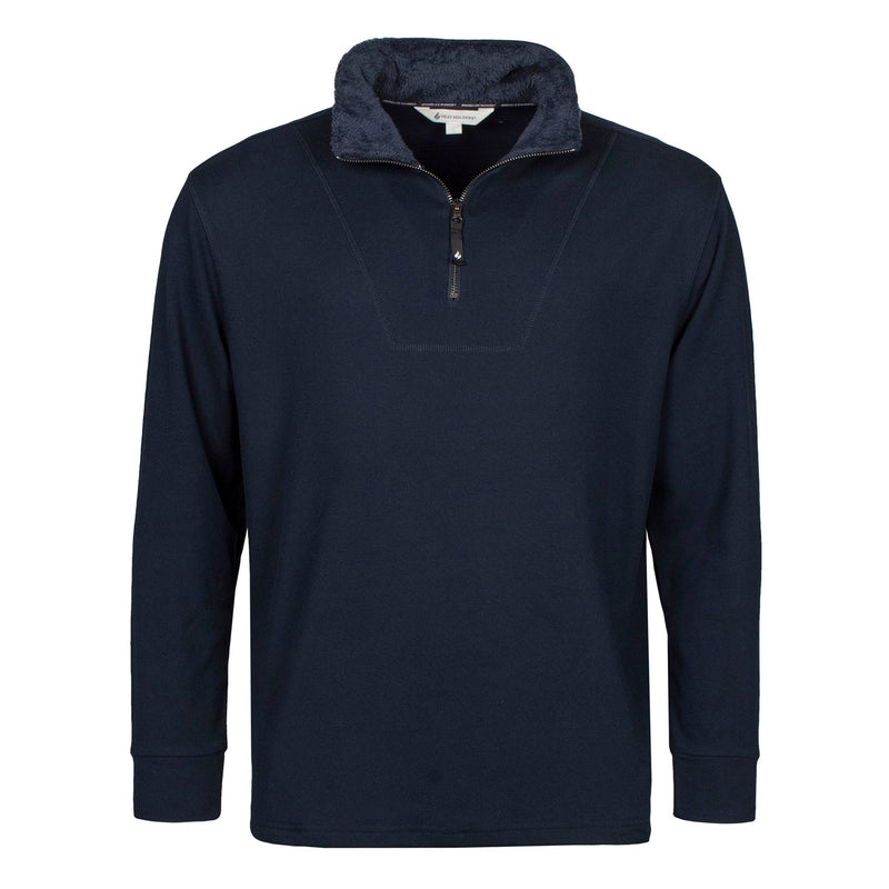 Mens Thermal Soft 1/4 Zip Top Fleece with High Collar