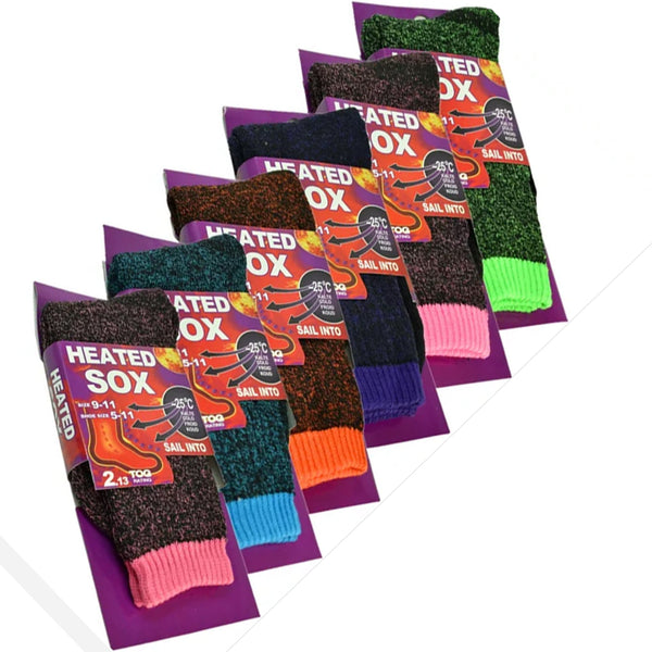 Ladies Winter Warm 2.13 Tog Thermal Socks - Pack of 6