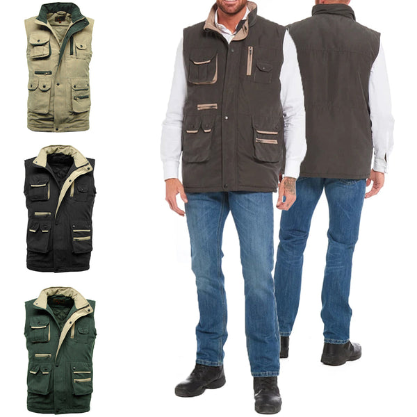Mens Padded Multi Pocket Micro Bodywarmer