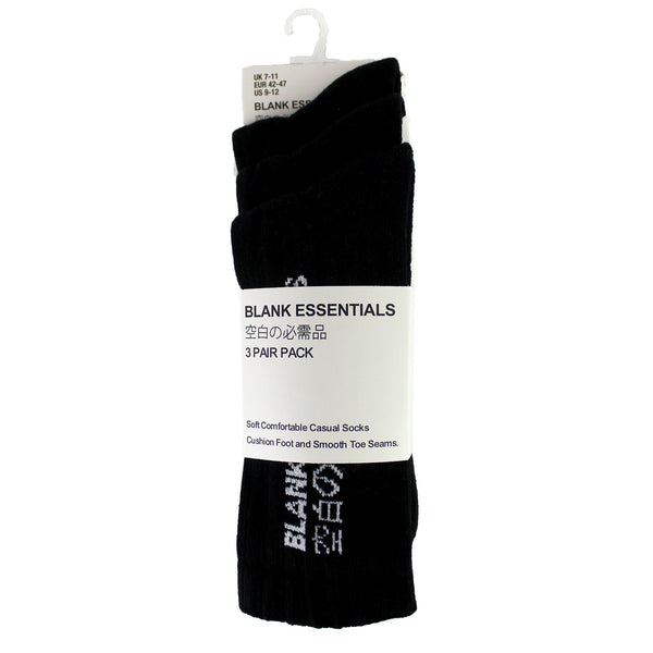 3 Pairs Mens Cotton Sport Crew Socks