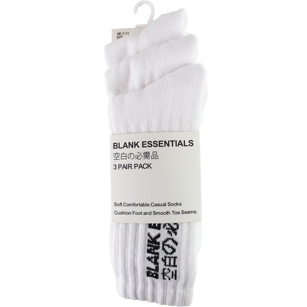 3 Pairs Mens Cotton Sport Crew Socks