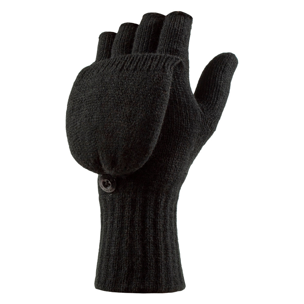 Ladies Mens Thermal Converter Mittens Gloves with Fingerless Option
