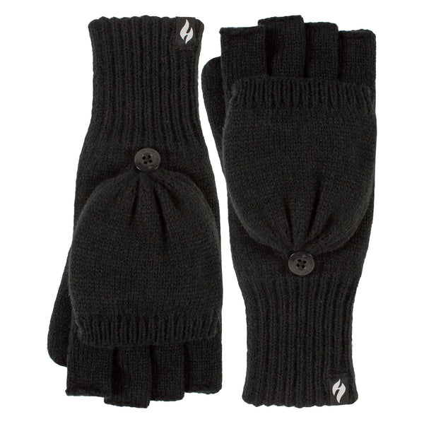 Ladies Mens Thermal Converter Mittens Gloves with Fingerless Option