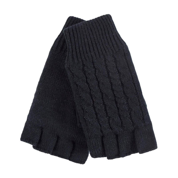 Ladies Cable Knitted Winter Thermal Fingerless Gloves
