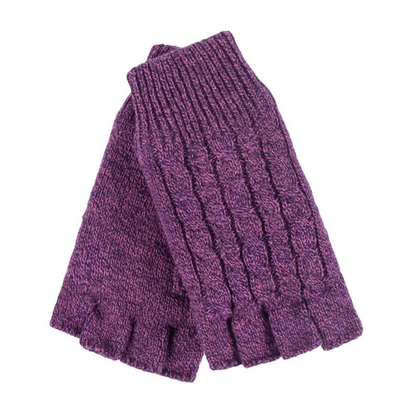 Ladies Cable Knitted Winter Thermal Fingerless Gloves