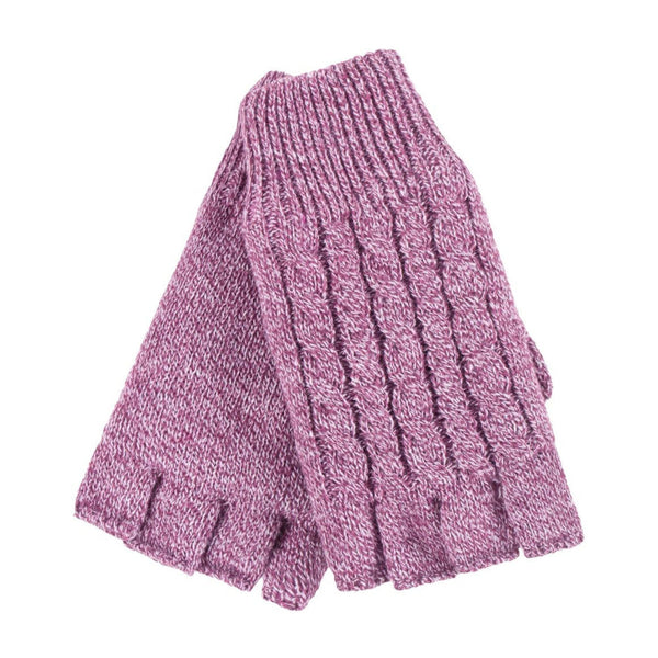 Ladies Cable Knitted Winter Thermal Fingerless Gloves