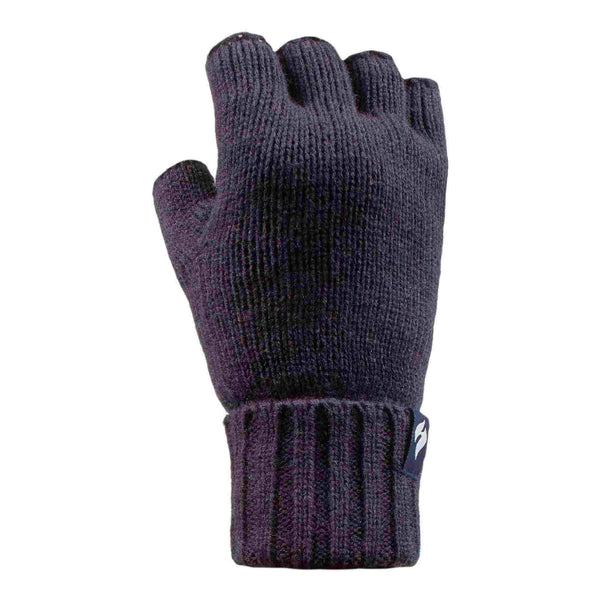 Ladies Knitted Fleece Lined Winter Thermal Fingerless Gloves