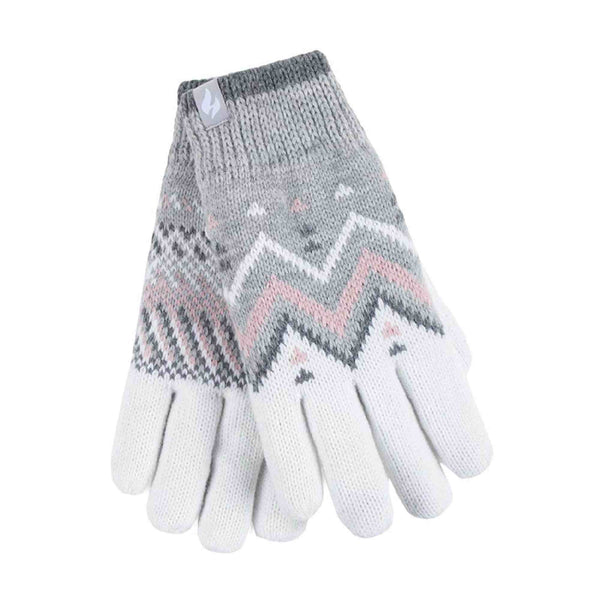 Ladies Patterned Fleece Lined Warm Thermal Gloves for Winter