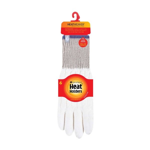 Ladies Patterned Fleece Lined Warm Thermal Gloves for Winter