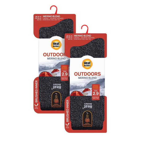 Mens 2 Pack Merino Wool Thermal Socks