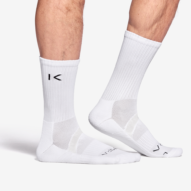 KYMIRA Crew Socks — White
