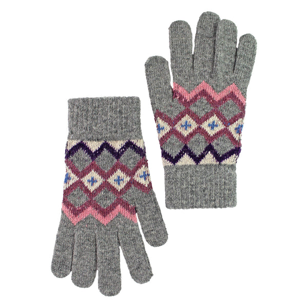 Ladies Wool Gloves | Winter Cute Fairisle Gloves for Cold Weather