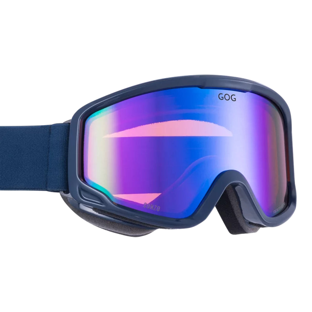 Gonzo UV400 Ski Snowboard Goggles with Anti-Fog Mirror Hydrophobic Double Lens
