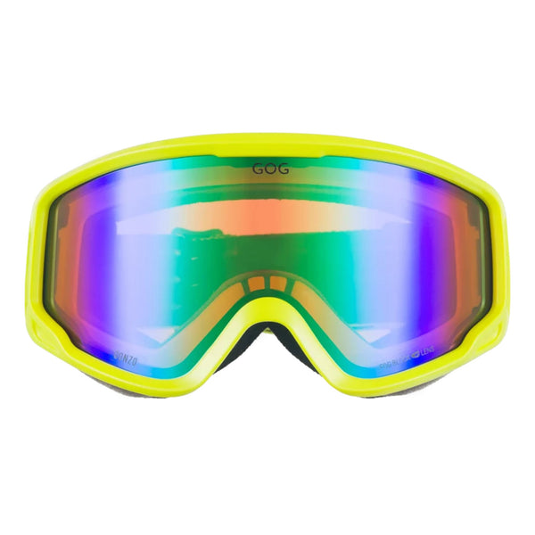 Gonzo UV400 Ski Snowboard Goggles with Anti-Fog Mirror Hydrophobic Double Lens