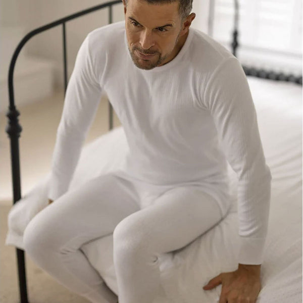 Winter Men's Thermal Underwear Set: Top and Long Johns