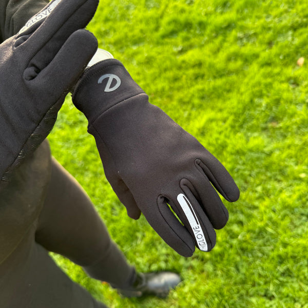 eGLOVE Fleece Running Gloves – Black