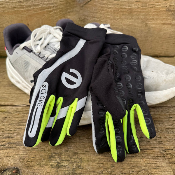 eGLOVE Reflective Running Gloves – Black & Yellow