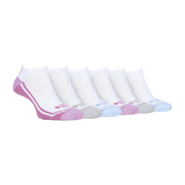 6 Pack Ladies Cotton Cushioned Low Cut Sport Ankle Socks for Running