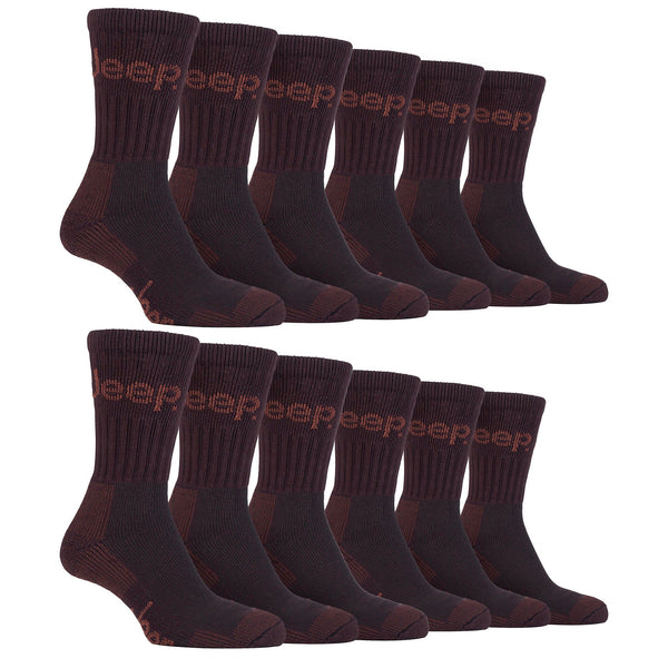 Mens Luxury Cushioned Cotton Hiking Socks (Multipack Options)