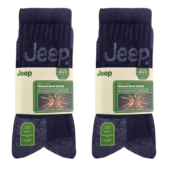 Mens Luxury Cushioned Cotton Hiking Socks (Multipack Options)