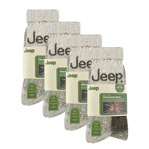 Mens Luxury Cushioned Cotton Hiking Socks (Multipack Options)