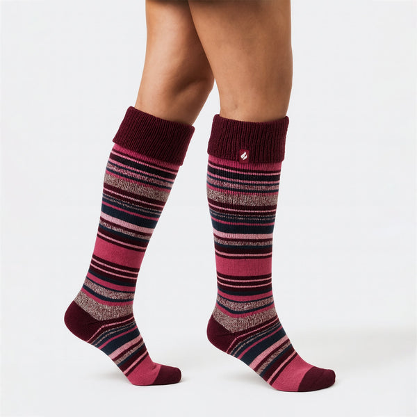 Ladies Thermal Long Wellington Boot Socks with Soft Brushed Lining