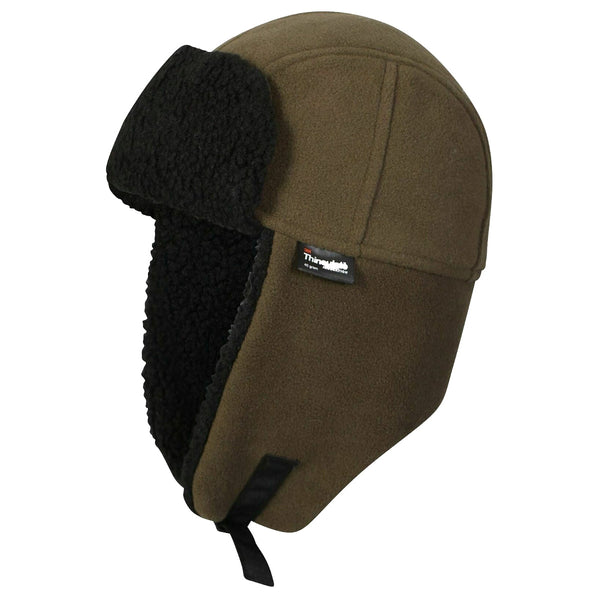 Adults Waterproof Fur Lined Thermal Bomber Trapper Hat