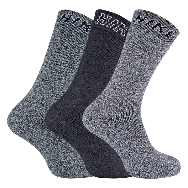 12 Pairs Mens Cushioned Crew Hiking Walking Boot Socks