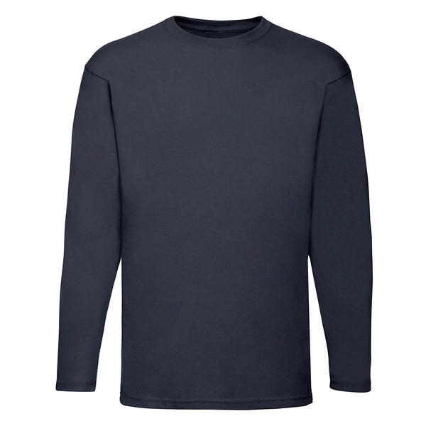 Mens Crew Neck Essential Long Sleeve Cotton T Shirt