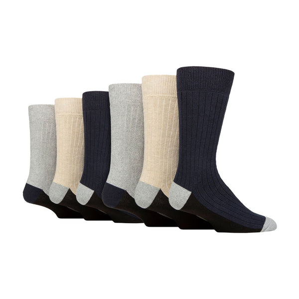 6 Pairs Mens Multipack Outdoor Cotton Boot Socks for Ultimate Hiking Comfort