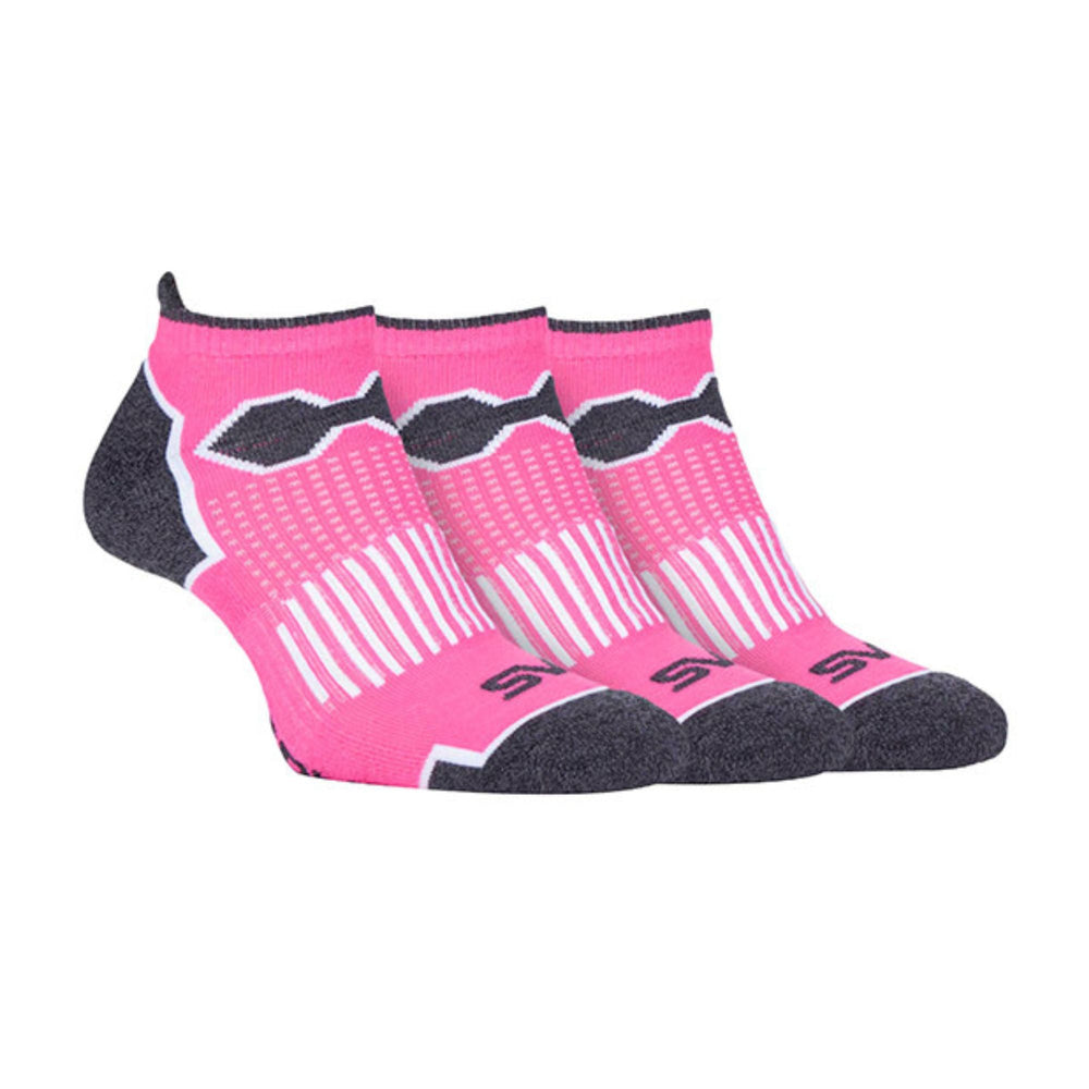 3 Pack Ladies Breathable Bright Sport Trainer Socks