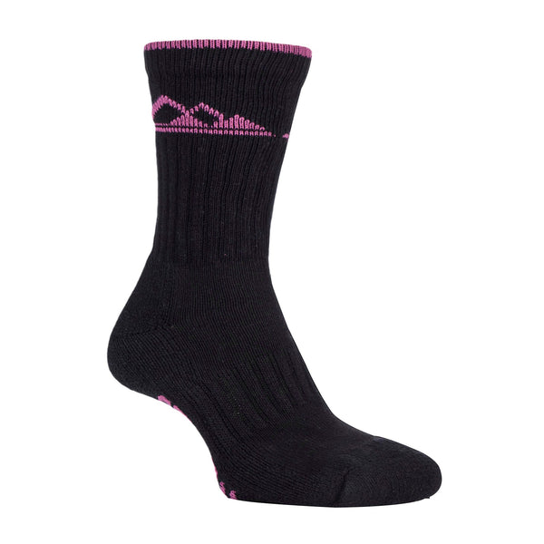 3 Pack Ladies Cushion Sole Outdoor Cotton Rich Hiking Boot Socks