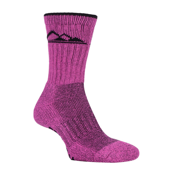 3 Pack Ladies Cushion Sole Outdoor Cotton Rich Hiking Boot Socks