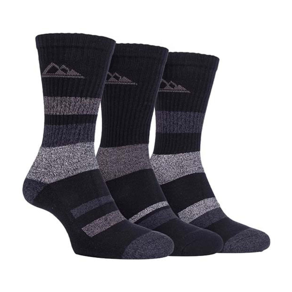 3 Pack Ladies Cushioned Cotton Hiking Socks with Padded Sole