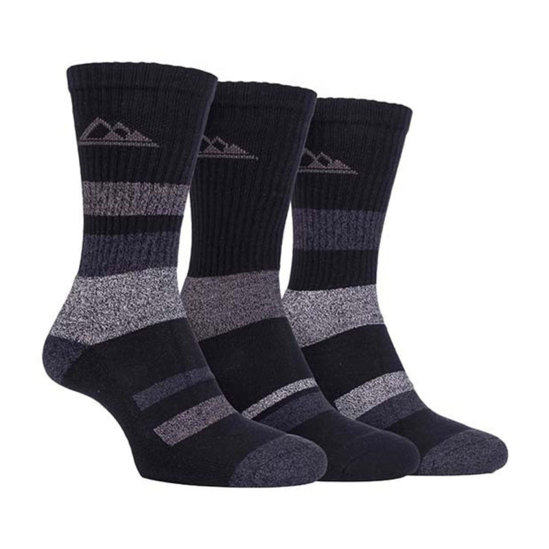 3 Pack Ladies Cushioned Cotton Hiking Socks with Padded Sole