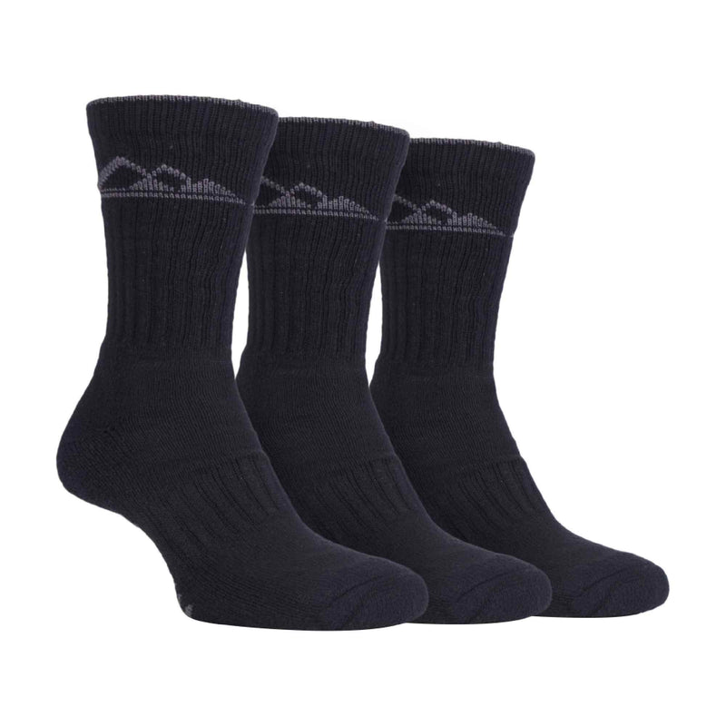3 Pack Mens Heavy Cushioned Outdoor Cotton Hiking Boot Socks