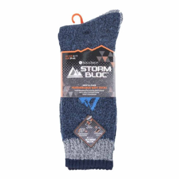 4 Pack Mens Cushion Sole Hiking Work Boot Socks