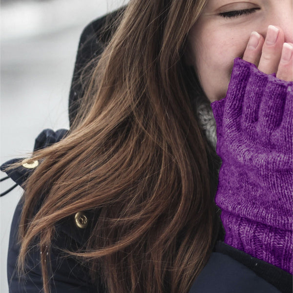 Ladies Thermal 3M Thinsulate Lined Fingerless Gloves for Winter