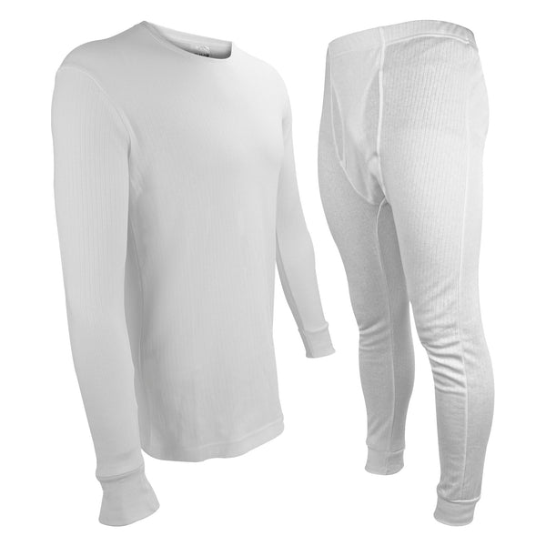 Mens Thermal Underwear Set | Fleece Lined Top & Long Johns Set