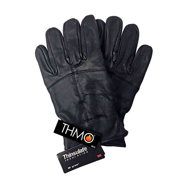 Mens Fleece Lined Thinsulate Leather Gloves for Winter
