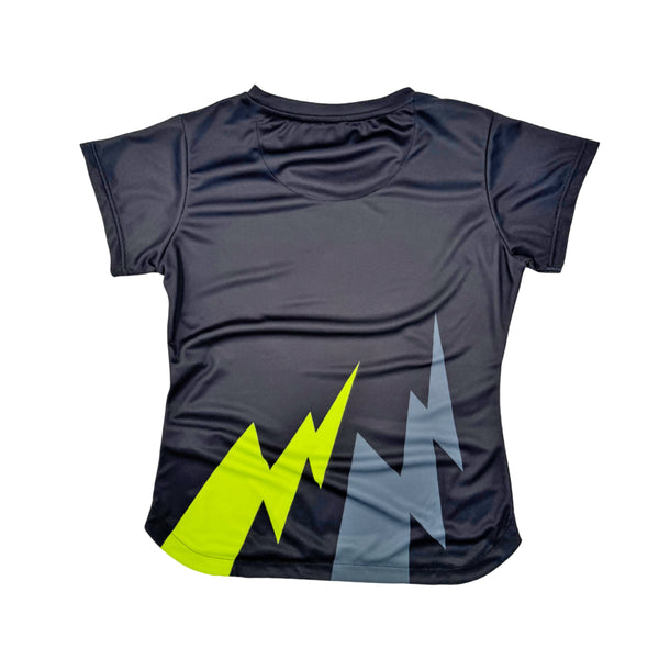 AIXO Bolt Women's Sports T-Shirt — Black/Green