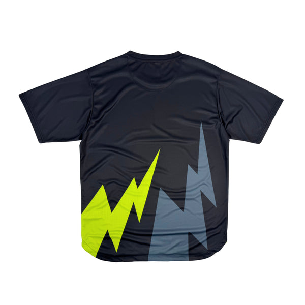 AIXO Bolt Men's Sports T-Shirt — Black/Green