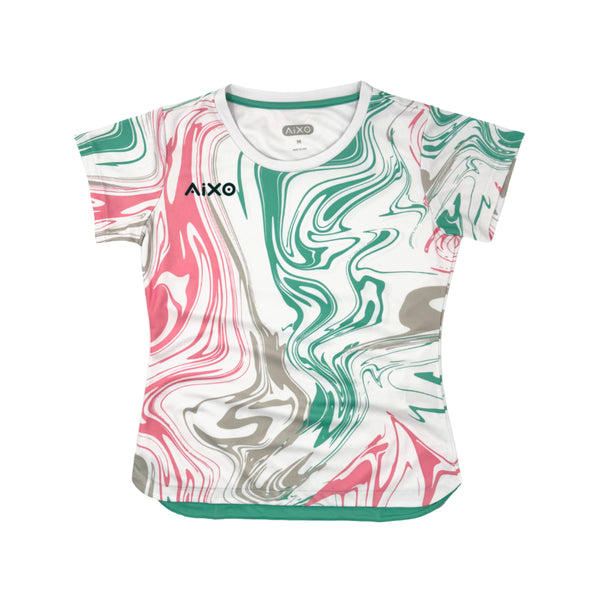 AIXO Chrome Women's Sports T-Shirt — White