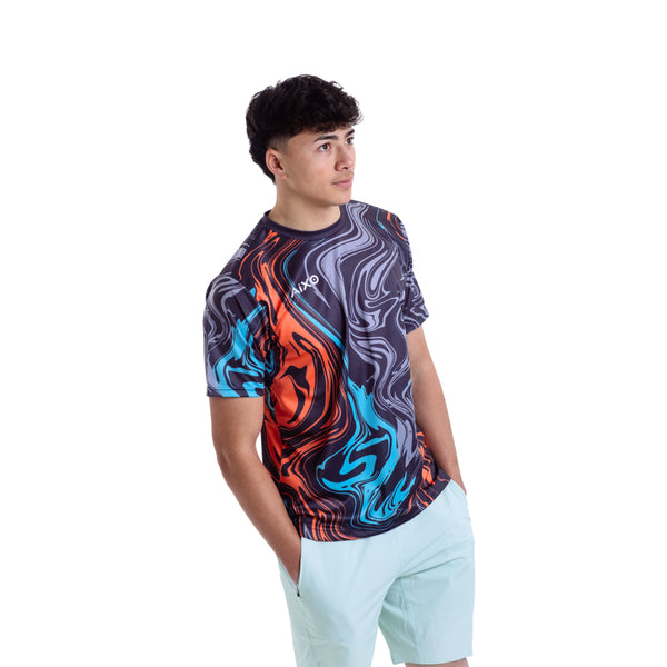 AIXO Chrome Men's Sports T-Shirt — Lilac