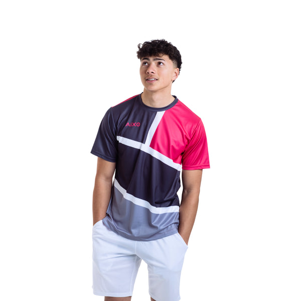 AIXO Court Men's Sports T-Shirt — Graphite